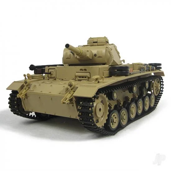 Henglong 1:16 Tauch Panzer III with Infrared Battle System (2.4GHz Shooter Smoke Sound Metal Gearbox) — image 1 of 8