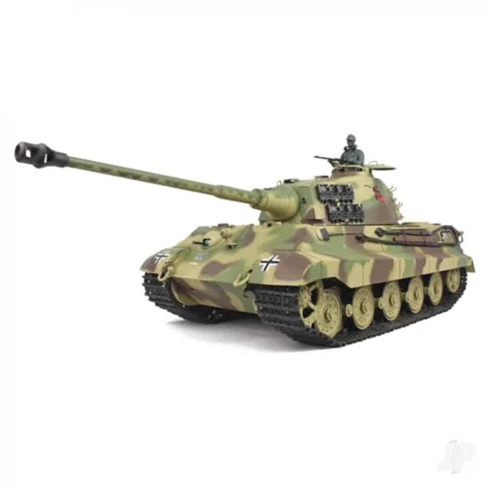 Henglong 1:16 German King Tiger Henschel with Infrared Battle System (2.4GHz Shooter Smoke Sound Metal Gearbox Metal Tracks Sprocket Idler) — image 2 of 4