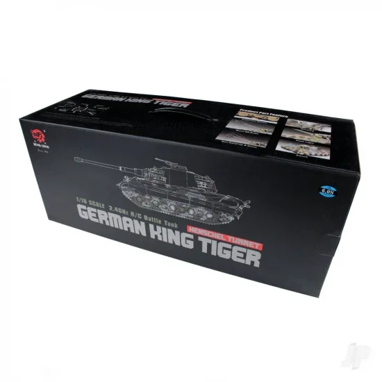 Henglong 1:16 German King Tiger Henschel with Infrared Battle System (2.4GHz Shooter Smoke Sound Metal Gearbox Metal Tracks Sprocket Idler) — image 4 of 4