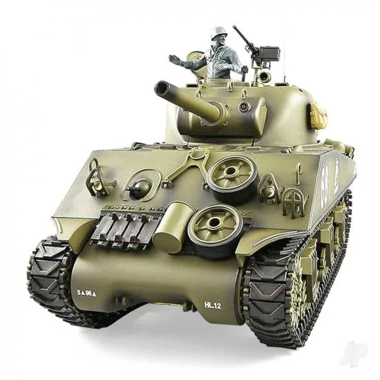 Henglong 1:16 U.S. Medium Tank M4A3 Sherman with Infrared Battle System (2.4GHz  Shooter  Smoke  Sound  Metal Gearbox ) &mdash; image 3 of 3