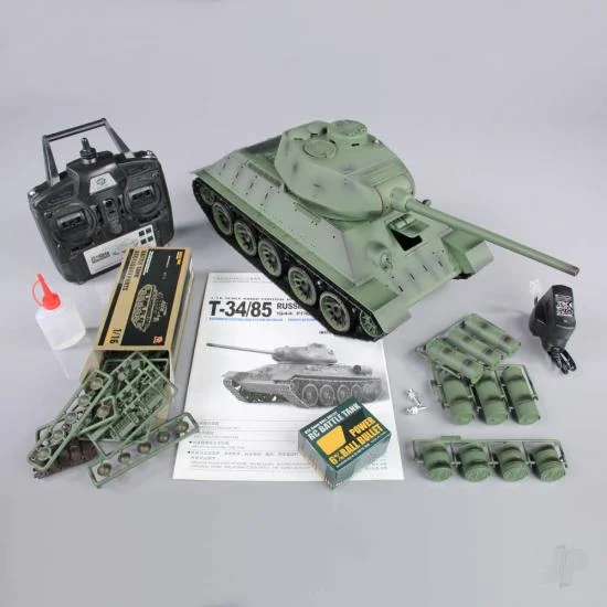 Henglong 1:16 Russian T-34 / 85 with Infrared Battle System (2.4GHz  Shooter  Smoke  Sound  Metal Gearbox) &mdash; image 2 of 3
