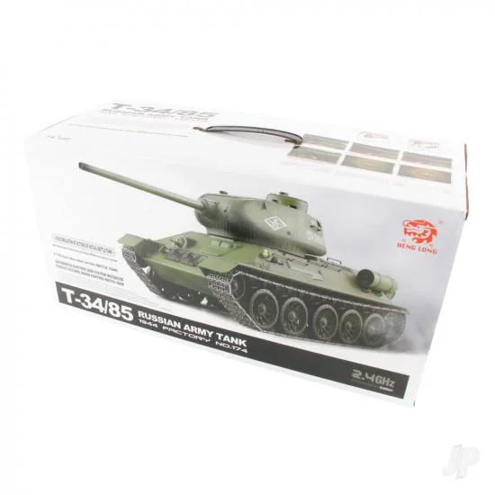 Henglong 1:16 Russian T-34 / 85 with Infrared Battle System (2.4GHz  Shooter  Smoke  Sound  Metal Gearbox) &mdash; image 3 of 3