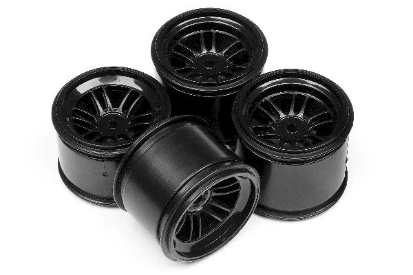 HPI FT01 Wheel Set (Black/Front 2Pcs/Rear 2Pcs) — image 5 of 5