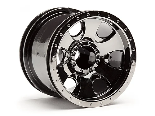 HPI Savage XS Warlock Wheels - Black Chrome - 2.2in - 1 Pair — image 2 of 4