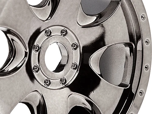 HPI Warlock Savage 17mm Hex Wheels - Black Chrome &mdash; image 3 of 4