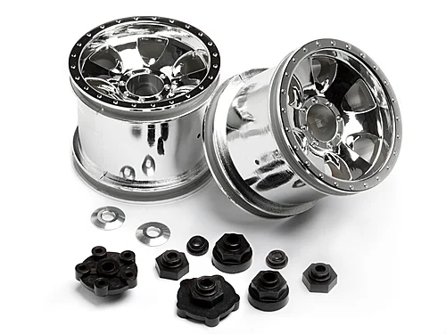 HPI Warlock 2.2 Wheels (2) - Chrome &mdash; image 4 of 4