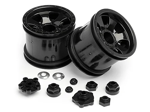 HPI Warlock 2.2 Wheels (2) - Black &mdash; image 4 of 4