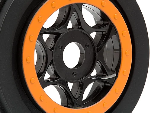 HPI Apache AH-64 Wheels - Black/Orange (42x83mm/2pcs) — image 3 of 4