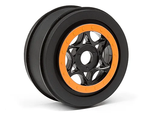 HPI Apache AH-64 Wheels - Black/Orange (42x83mm/2pcs) — image 2 of 4