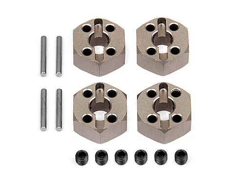 HPI Hard Anodized Alloy Locking Wheel Hexes - 12mm for HPI WR8, etc — image 3 of 3