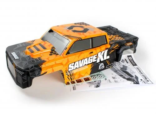 GTXL-6 Kingcab Painted Truck Body (Black/Orange) — image 2 of 4