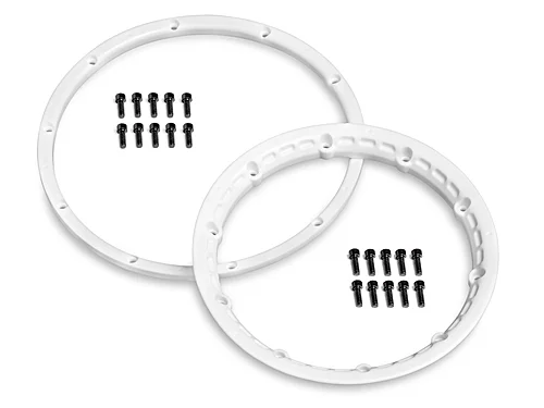Heavy Duty Wheel Bead Lock Rings For HPI Baja 5B - White (1 Pair - Fits 2 Wheels) — image 3 of 4