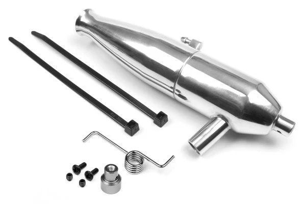 Aluminium Tuned Pipe - Smooth - Polished - Fits HPI Savage