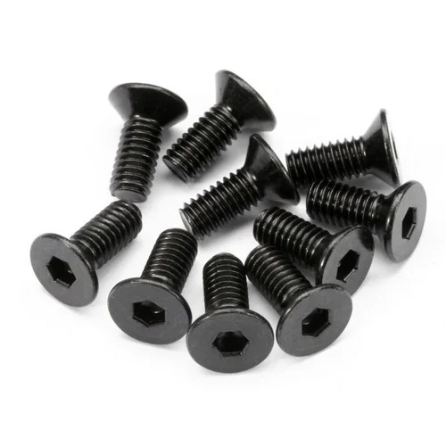 Flat Head Screw M4X10mm (6Pcs) Hex Socket