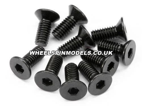 Flat Head Screw M4X10mm (6Pcs) Hex Socket — image 1 of 2