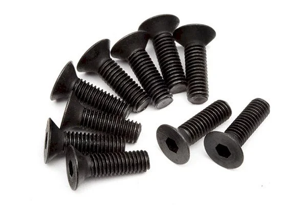 Countersunk Flat Head Screw M3x10mm (6pcs) 2mm Hex Socket — image 2 of 2