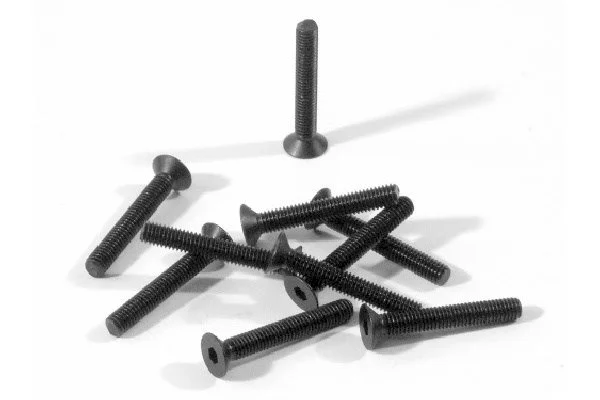 Countersunk Flat Head Screw M3x20mm (6pcs) 2mm Hex Socket &mdash; image 3 of 3