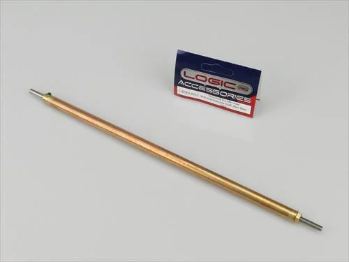 Prop Shaft 8in M4/4mm Stainless Shaft - 8mm dia Brass Tube &mdash; image 2 of 4