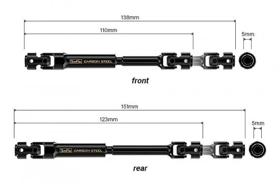GMade - Junfac Scale Axial Wraith 1.9 Univ. Shaft Hardened Steel — image 4 of 4