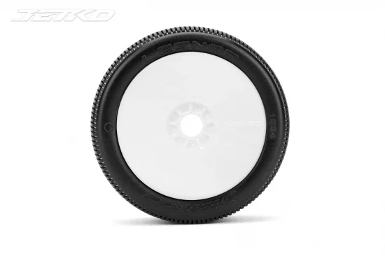 Jetko Lesnar Ultra Soft 1:8 Buggy Tyres Pre Glued on White Revo Rims (2) — image 3 of 3