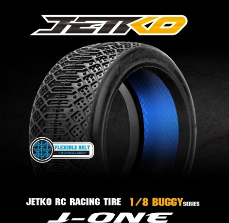 Jetko J One Competition Ultra Soft Belted 1:8 Buggy Tyres (4) — image 2 of 3