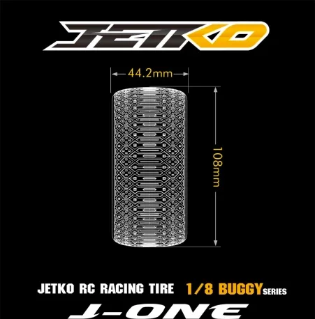 Jetko J One Competition Ultra Soft Belted 1:8 Buggy Tyres (4) — image 3 of 3