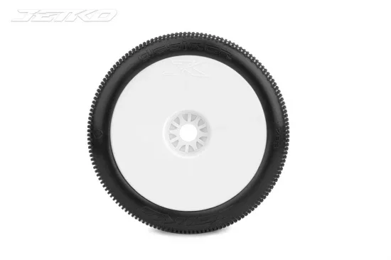 Jetko Desirer Super Soft 1:8 Truggy Pre-glued on White Rims (2) &mdash; image 2 of 2