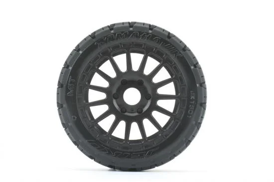 Jetko Extreme Tomahawk 1:8 Buggy Belted Tyres on Black Wheels 17mm Hex (2) — image 2 of 2