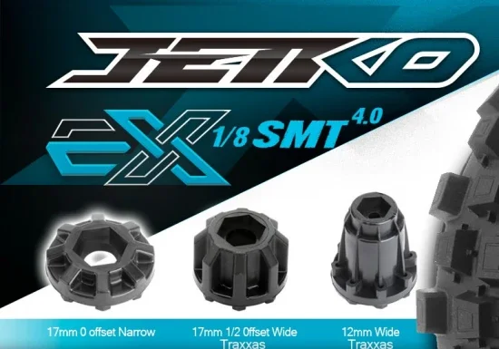 Jetko EX Tyre MT Slick Super Sonic Belted 3.8 Black Wheel 17mm (2) &mdash; image 5 of 6