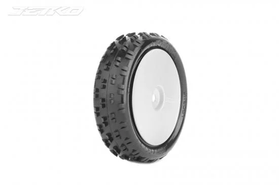Jetko Arena 1:10 Buggy Tyres on White Wheels - Soft - 2WD Front (2) — image 1 of 2