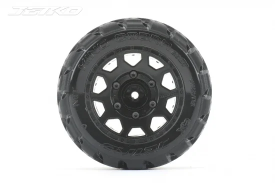 Jetko EX King Cobra ST Tyres Mounted on Black 2.8 Wheels (2) — image 2 of 3