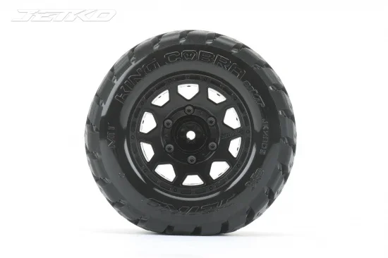 Jetko EX MT King Cobra Tyres On Black Wheels 2.8 Hex 12/14/17mm (2) &mdash; image 2 of 3