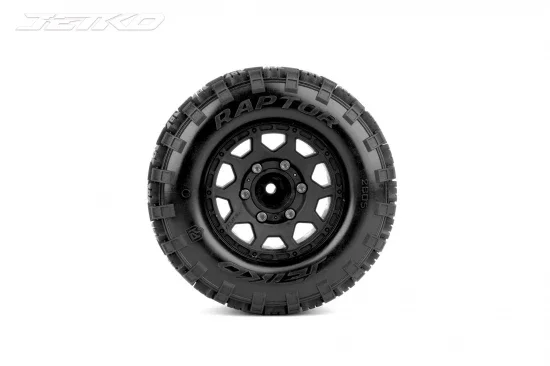 Jetko EX Tyre MT Slayer Black Wheel 2.8 on 12/14/17mm Hex Wheels (2) — image 2 of 3