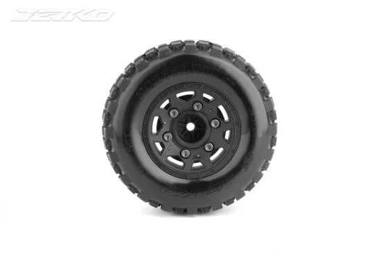 Jetko Extreme Westland SC Tyres On 2.2 SC 12/14/17mm Hex Black Wheels (2) &mdash; image 2 of 4