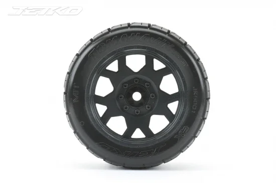 Jetko EX Tomahawk Belted XMT Tyres on Black 24mm Hex Wheels (2) — image 2 of 3