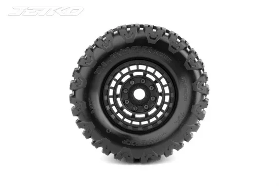 Jetko EX Slayer Belted XMT Tyres on Black 24mm Hex Wheels (2) — image 2 of 4