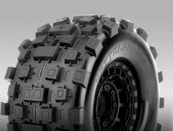 Jetko Extreme Wasteland XMT Belted Tyres Mounted on Black 24mm Hex Wheels (X-MAXX/Kraton 8S) (2) — image 2 of 6