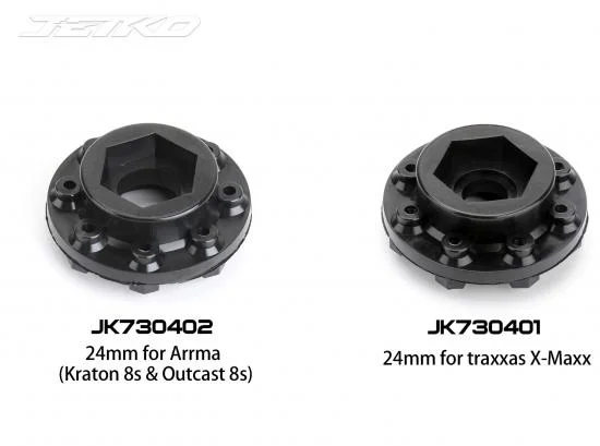 Jetko Extreme Wasteland XMT Belted Tyres Mounted on Black 24mm Hex Wheels (X-MAXX/Kraton 8S) (2) — image 3 of 6