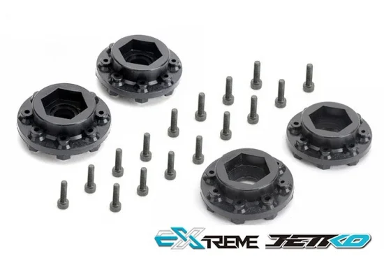 Jetko Extreme Wasteland XMT Belted Tyres Mounted on Black 24mm Hex Wheels (X-MAXX/Kraton 8S) (2) — image 6 of 6