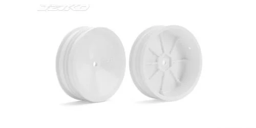 Jetko 1:10 Buggy Wheels - White - 2WD Slim Front (8) — image 2 of 4