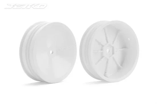 Jetko 1:10 Buggy Wheels - White - 2WD Slim Front (8) — image 4 of 4