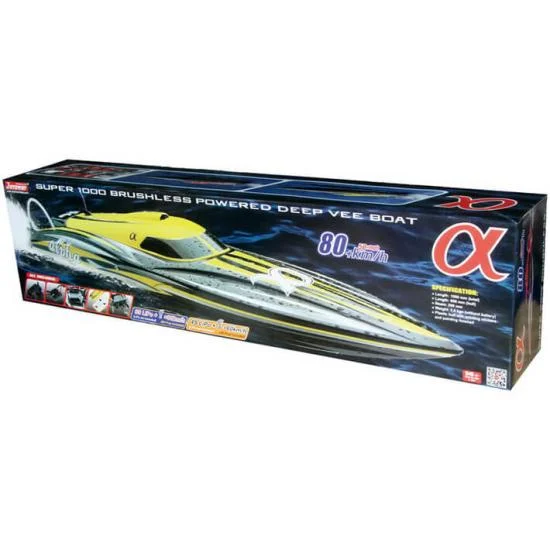 Joysway Alpha Brushless Race Boat - ARTR - Yellow — image 5 of 6