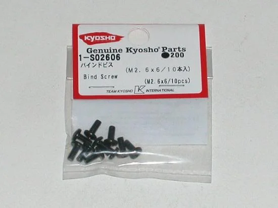 Kyosho Bind Head 2.6X6mm Metallic Screws (10) &mdash; image 2 of 2