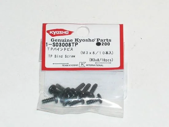 Kyosho Bind Head 3X8mm Tp Screws (10) — image 2 of 2