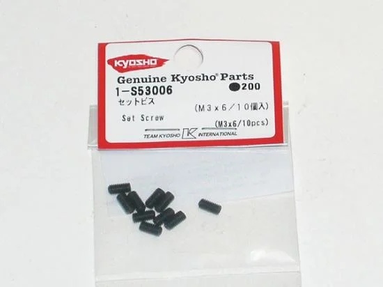 Kyosho Metallic Headless Set Screws 3X6mm (10) &mdash; image 2 of 2