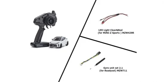 Kyosho Mini-Z MR04 RWD Toyota Yaris White (N-HM/KT531P) With Gyro & LED — image 5 of 6