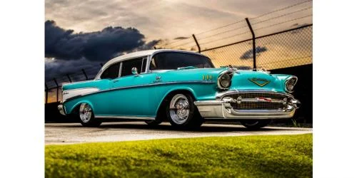 Kyosho Fazer MK2 Chevy Bel Air Coupe 1957 Turquoise Readyset — image 3 of 7
