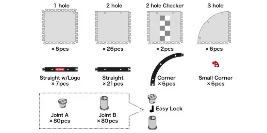 Kyosho Mini-Z Carpet Track 50 Basic Set (40pcs - 50x50) — image 3 of 7