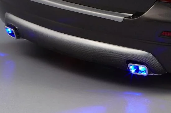 Killer Body Chrome Type B Square Exhaust Pipe W/O LED &mdash; image 3 of 5