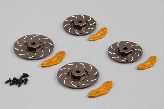 Killer Body Caliper Brake Disc Grey/Gold 4Pc (CNC Aluminium) — image 2 of 4